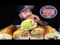 Jersey Mikes MUKBANG | Philly Cheese Steak + Italian Sub Mikes Way