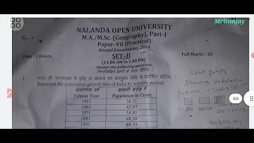 NOU PATNA. GEOGRAPHY MA/MSC PRACTICAL EXAM 2022 ALL QUESTION PAPER. PART1.26DEC TO 02 JANUARY.#nou