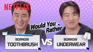 Could you justify borrowing undies or a toothbrush? | Would You Rather | Chicken Nugget [ENG SUB]