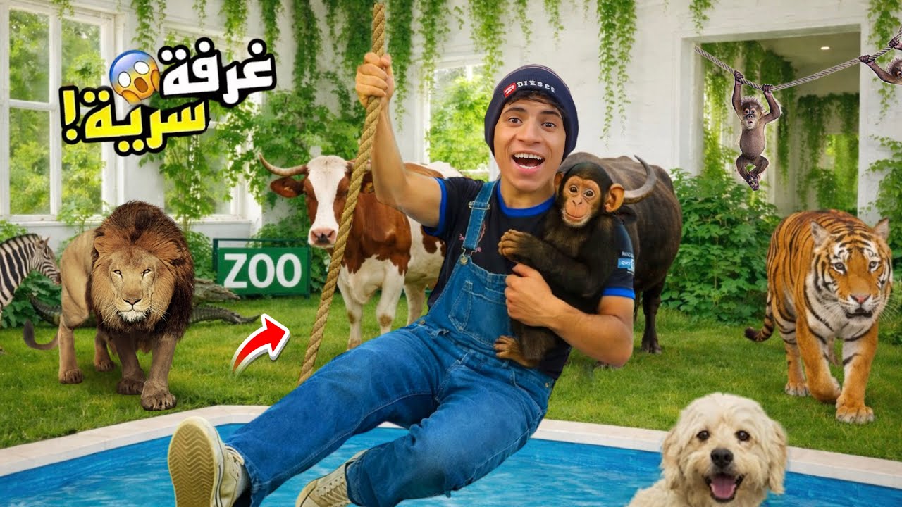 لما اخوك الصغير يصنع غرفة سرية للحيوانات في المنزل 🐄😂| علاء حسين 