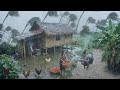فوضى الحياة الريفية وسط أكبر عاصفة رياح في آسيا نزهة تحت المطر للاسترخاء