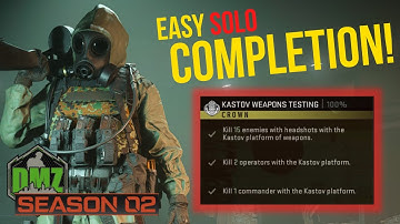 EASY Solo Kastov Weapons Testing Mission Completion for Crown | Call of Duty Warzone 2.0 DMZ S2
