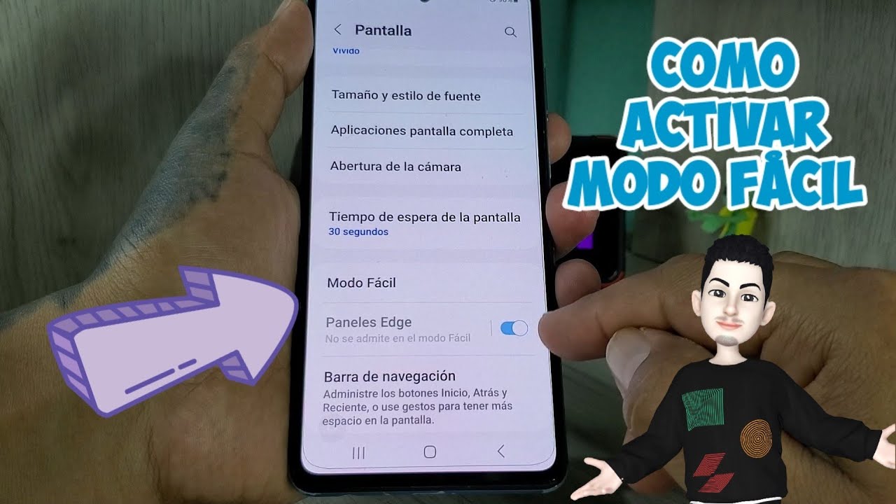 Samsung A72 Como Activar El Modo Fácil Android 12 y 13 - YouTube