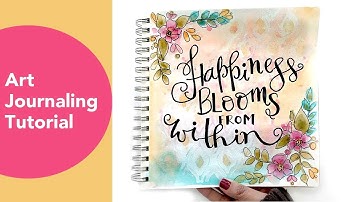 Art journal Quote Tutorial using Tombow Dual brush pens, Smitha