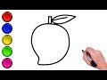 HOW TO DRAW GLITTER MANGO | MANGO DRAWING FOR KIDS | HOW TO DRAW MANGO STEP BY STEP