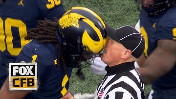 Michigan player HEADBUTTS the Ref in Ohio State vs. Michigan 😳