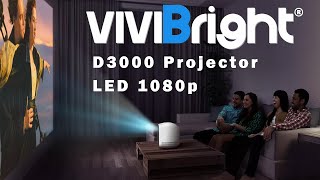 New!!! 2021 Vivibright D3000 HD 1080p LED Projector