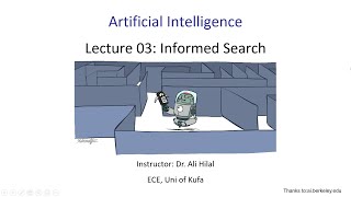 الذكاء الاصطناعي، المحاضرة الثالثة: البحث المستنير AI Lecture 3, Informed Search