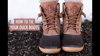 How to Tie Bean Boot Laces  How to Tie an Eastland Knot 