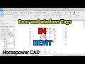 Revit tutorial: How to create doors and windows Tags in | Revit @horsepowercad @vidIQ #revit2023