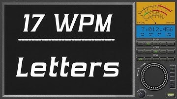 17wpm Letters, CW Copy Speed improvement