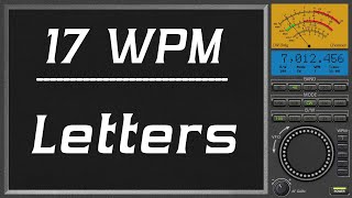 17wpm Letters, CW Copy Speed improvement