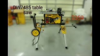 Dewalt DWE7485 table saw with DW744RS stand setup and review