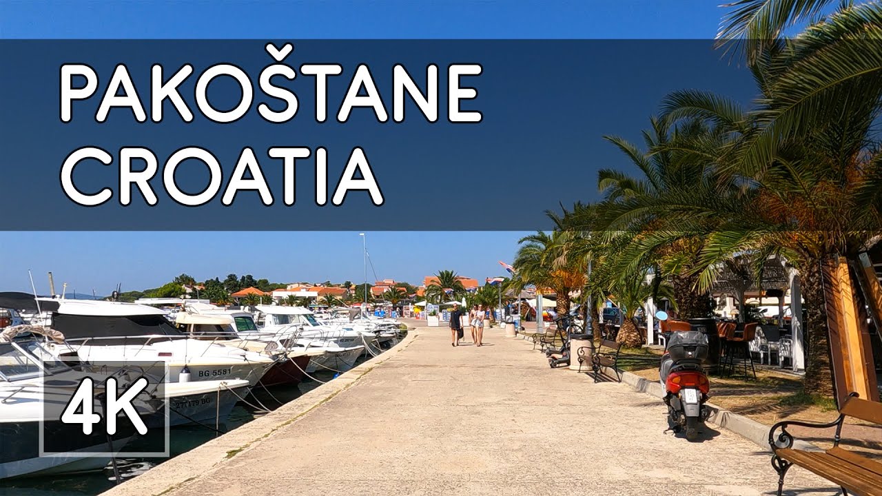 Walking Tour: Pakoštane, Croatia - 4K UHD Virtual Travel