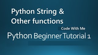 Full Python Introduction to Syllabus tutorial Part 1 News