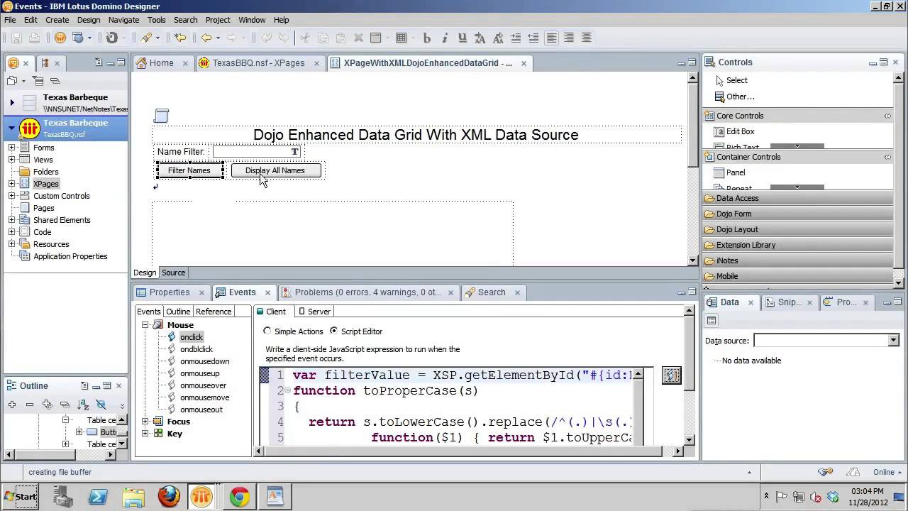 NotesIn9 92: Using the Dojo Enhanced Data Grid in XPages