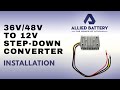 Allied Lithium Battery 36V / 48V to 12V Step-Down Converter Install. Power 12V Golf Cart Accessories