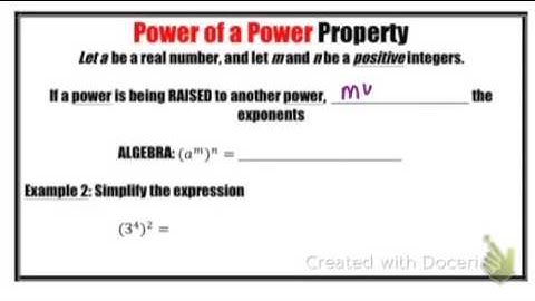 Algebra - 6A: 7.1 - Applying Exponent Properties with Products Part 2  **See Description