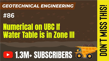 Numerical on UBC if water table is in Zone III | Bearing Capacity | Geotechnical Engineering - GATE