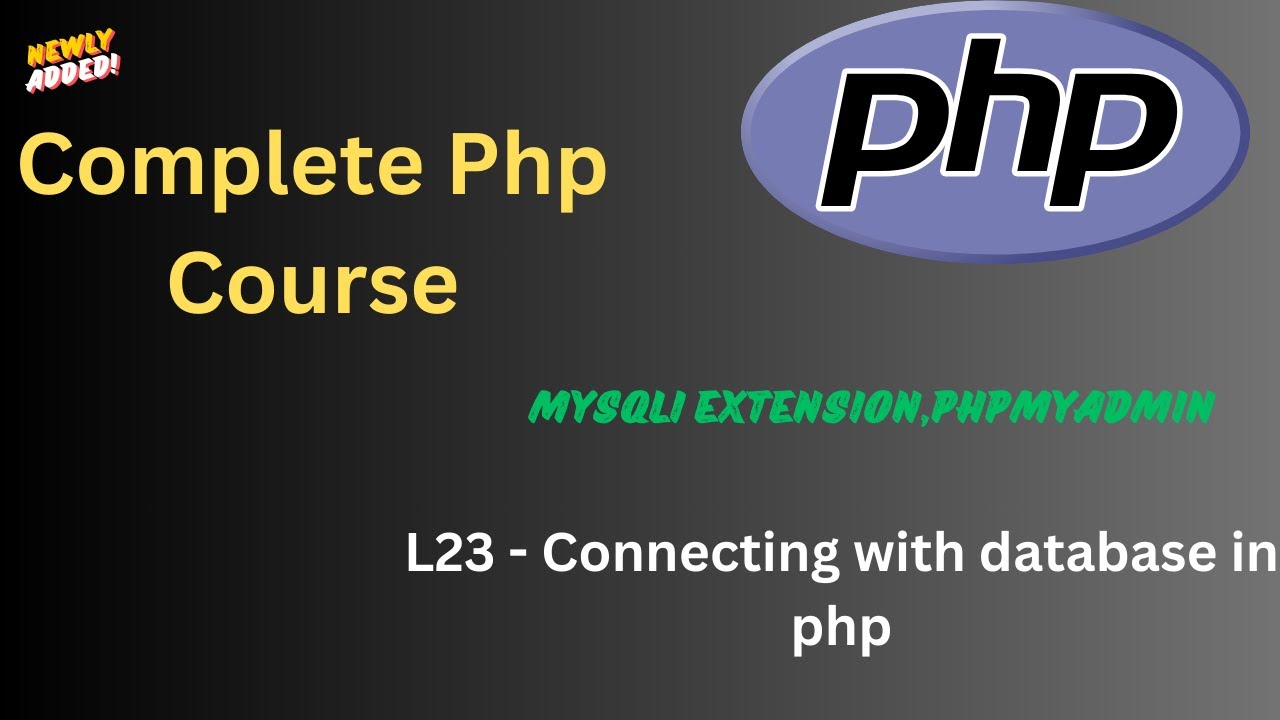 L - 23 | How to Connect PHP with MySQL Database (XAMPP) - Enable MySQLi ...