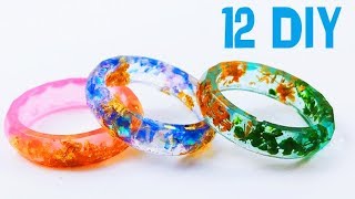 How To Make 12 Resin Rings Designs DIY epoxy resin 5minute crafts