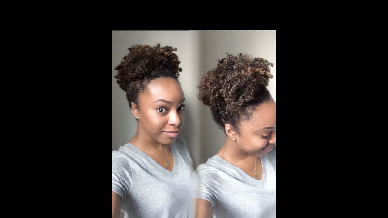 Quick & Easy Messy Bun/Puff Tutorial for Short Natural 