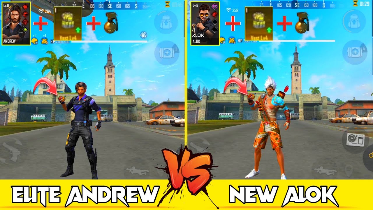 ELITE ANDREW VS ALOK ABILITY TEST FREE FIRE -PARA SAMSUNG A3,A4,A6,A7,J5,J7,S5,S6,S7 S9,A10,A20, A50