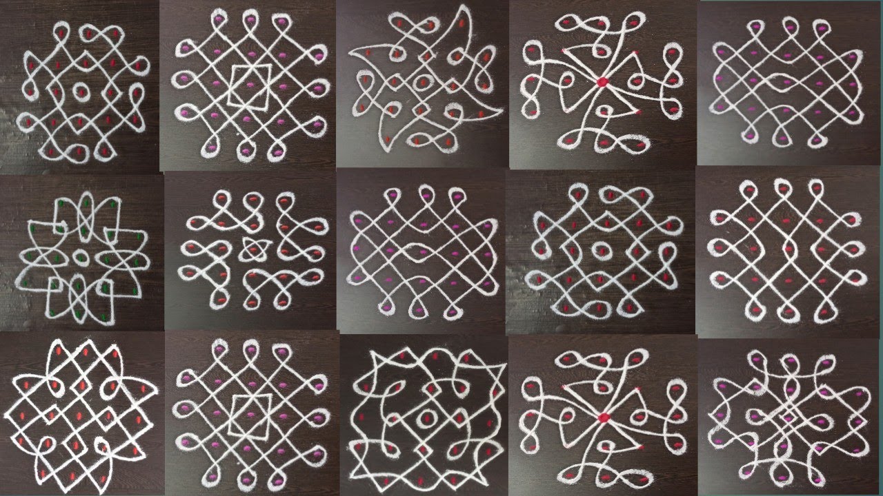 Easy & daily use melikala muggulu ⚛️ melikala muggulu// melikala rangoli//colour dots melikala//