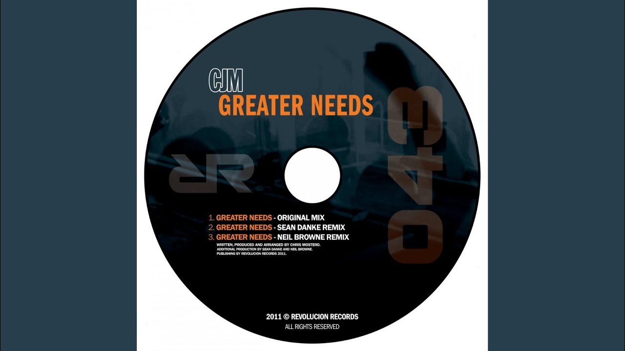 Watch Greater Needs (Original Mix) on YouTube Watch Greater Needs (Original Mix) on YouTube