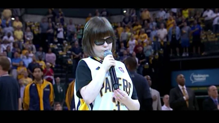 Marlana VanHoose Sings National Anthem at Pacers G...