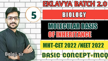 Molecular Basis Of  Inheritance#MHT-CET2022#NEET 2022#MCQs Part-1