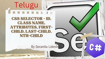 [2024] Part 6: CSS Selector in Selenium C#| #selenium #csharp #telugu