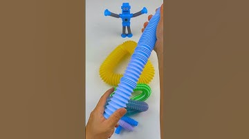 TRYING NEW STYLE! Pop Tube #diy #asmr #satisfying #creative #poptubesound  #robot #oddasmr #relaxing