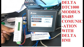 MODBUS COMMUNICATION RS485 BETWEEN DELTA DTC 1000 AND DELTA HMI | DELTA MODBUS  IN HINDI