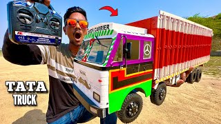 RC Big Size TATA 1210 Truck Unboxing & Testing  Chatpat toy tv