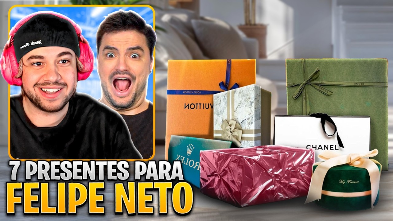 QUAIS SÃO OS 7 PRESENTES DO FELIPE NETO? - React Felipe Neto