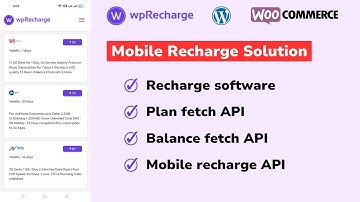 wpRecharge - How to start mobile recharge business  | Mobile recharge api | Recharge plan api