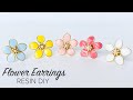 【レジン＆ワイヤー】花のピアスの作り方/アメリカンフラワー/ディップフラワー