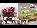 Healthy VEGAN HALLOWEEN Treats | Blood &amp; Guts Chocolate Cups &amp; Apple &amp; Almond Butter Alien Smiles