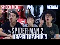 Marvels spiderman 2  reveal trailer reaction  ps5 showcase  majeliv  spidermen vs venom