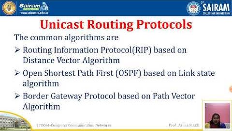Lecture video _17EC64_Module 4_ Unicast Routing Protocol_RIP_10_Aruna R