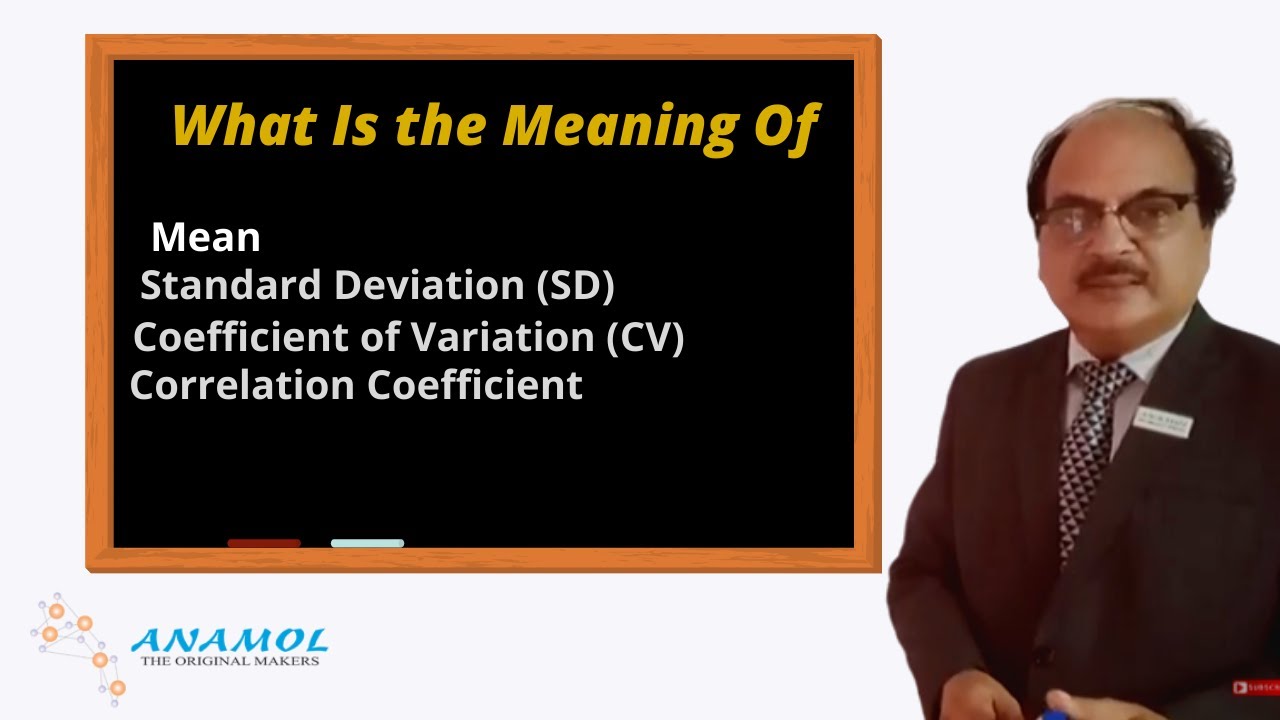 What is Mean, SD, CV and Correlation Coefficient? [English] YouTube