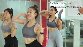 AEROBIC BÀI 23 : Giảm mỡ toàn thân với bài Aerobic cơ bản & xoạc chân ( không lời hô )