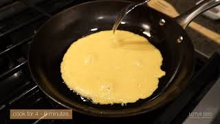 EZ Omelette - Delicious Vegan Egg Substitute - by Lotus Seed Vegan Lotus Plant Based Kitchen