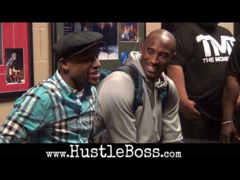 Real rap with Floyd Mayweather and Kobe Bryant after the Lakers-Kings preseason game in Vegas