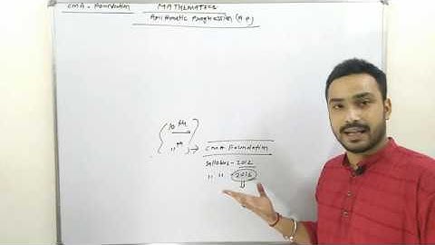 #1 | Arithmetic Progression | CMA foundation Maths | Chapter 1 | CMA Foundation Maths Classes