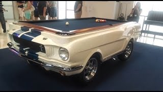 Unique!  Shelby GT 350 Custom Pool Table and Shelby Refrigerator!