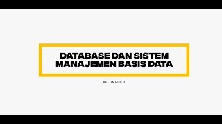 PPT Basis Data dan Manajemen Sistem Basis Data