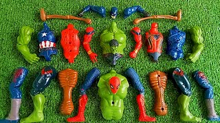 Merakit Unboxing Mainan Captain America Vs Siren Head vs Hulk Smash, Spider-Man Action Figures Toys