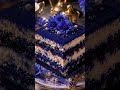 Midnight blue perfection.💙#LuxuryDessert #BlueCake #DessertLover #FoodArt #AestheticFood